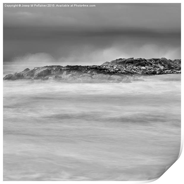 long exposure sea landscape Print by Josep M Peñalver