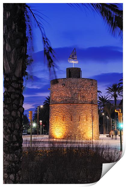 Blue tower, Vilanova i la Geltru Print by Josep M Peñalver