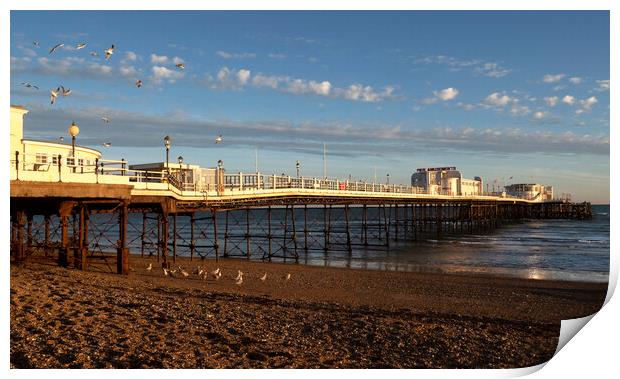Worthing Pier Beach Print by Clive Eariss