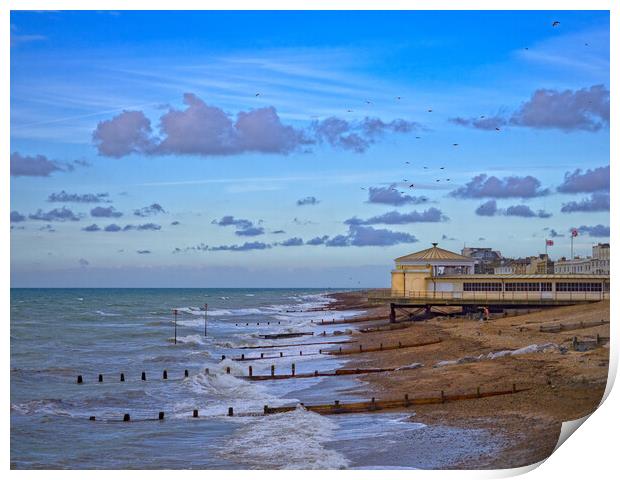Worthing Clouds Sussex Print by Clive Eariss
