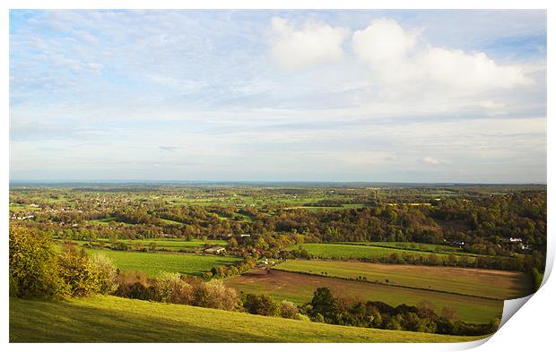 BOX HILL VIEW POINT Print by Clive Eariss