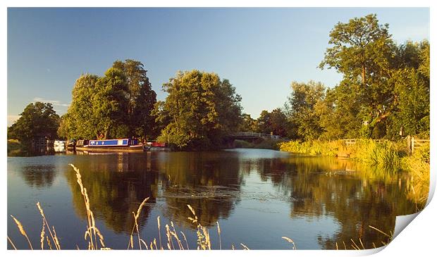 River Wey pyrford Print by Clive Eariss