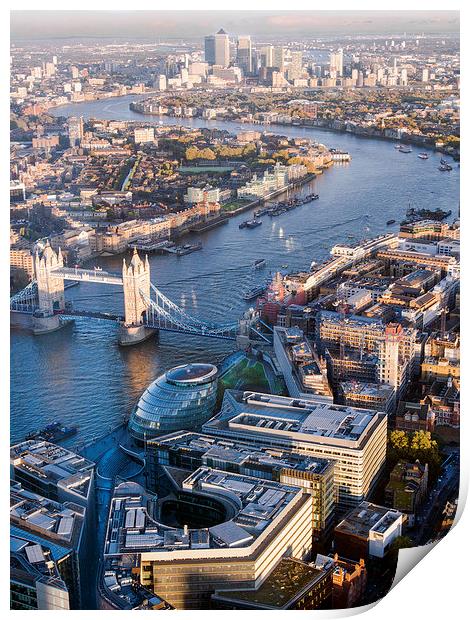 View From the Shard London Print by Clive Eariss