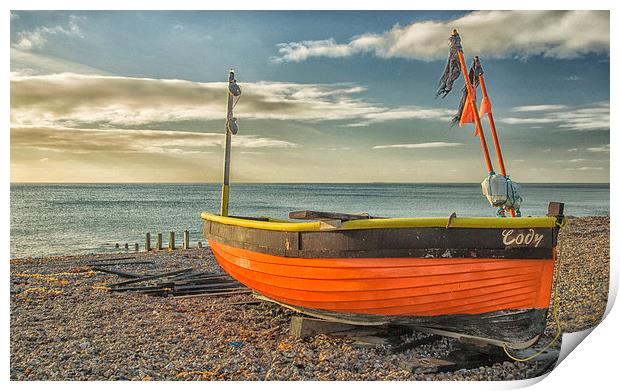  Little Fishing Boat Print by Clive Eariss