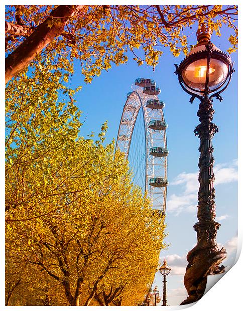  London Eye South Bank Print by Clive Eariss