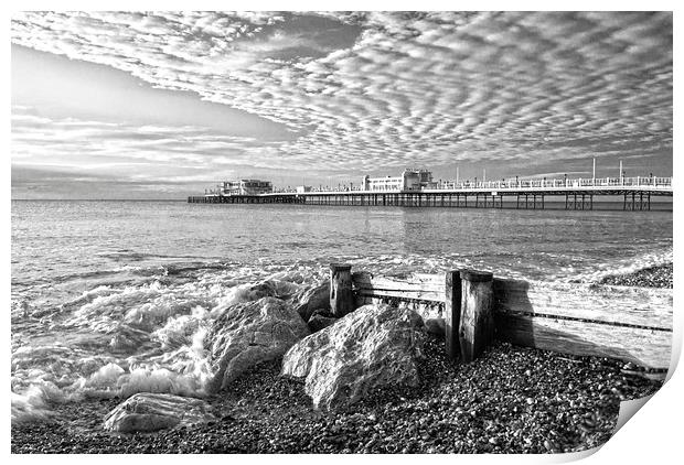  Worthing Beach West Sussex Print by Clive Eariss