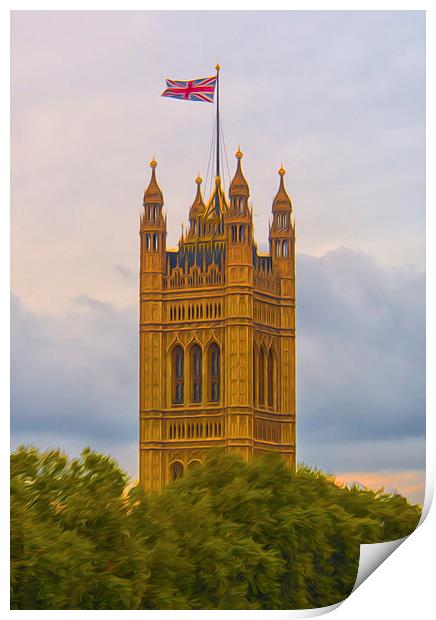 Flying The Flag Print by Clive Eariss