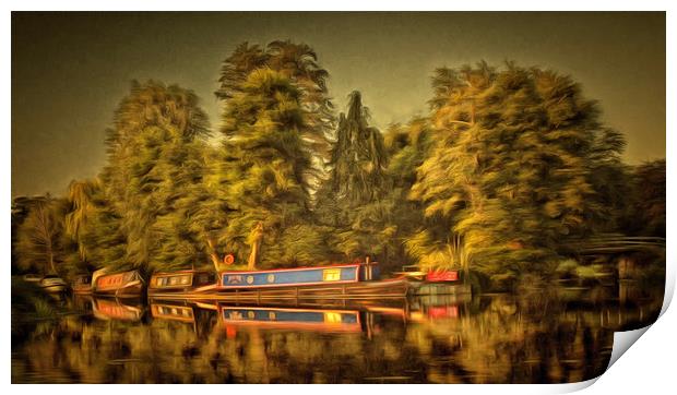 The River Wey Print by Clive Eariss
