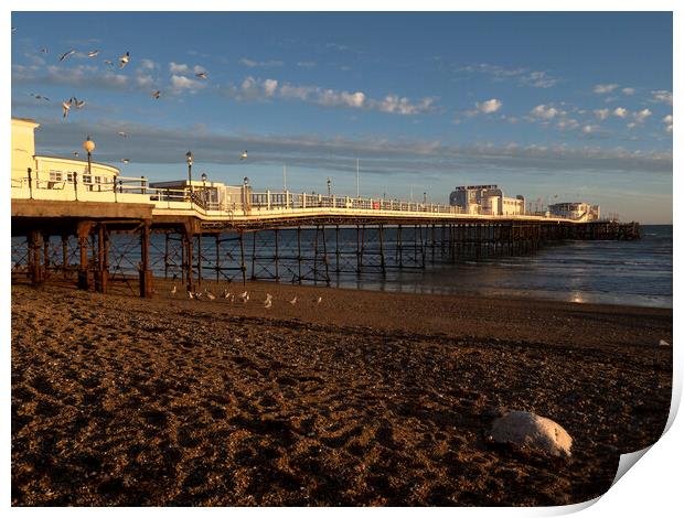 Worthing Pier Sussex Print by Clive Eariss