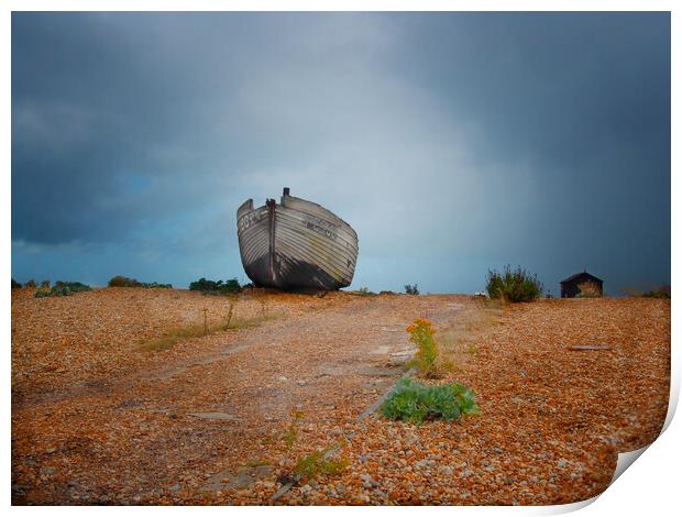 Dungeness Fishing Boat Print by Clive Eariss