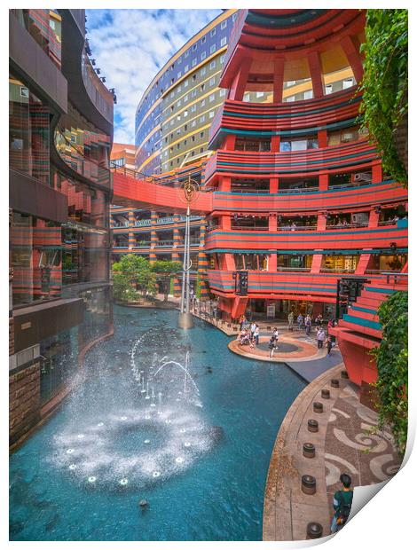 Canal City Hakata Print by Clive Eariss