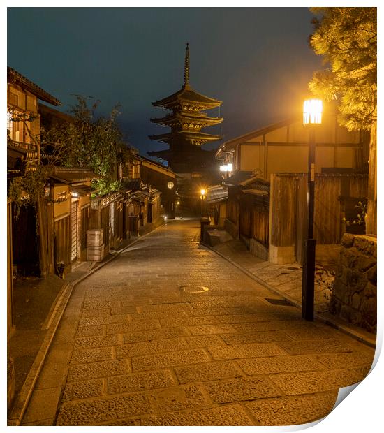 Kyoto Temple Japan Print by Clive Eariss