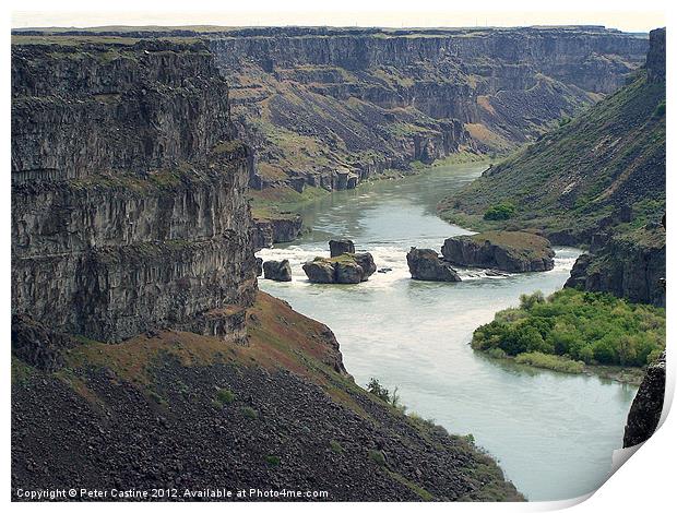 Snake River Canyon Print by Peter Castine