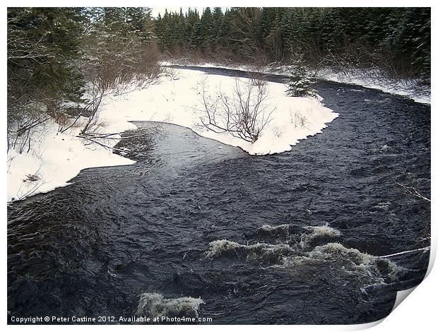 Mighty Connecticut River Print by Peter Castine