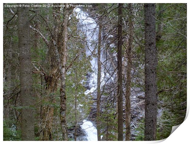 Beaver Brook Falls Print by Peter Castine