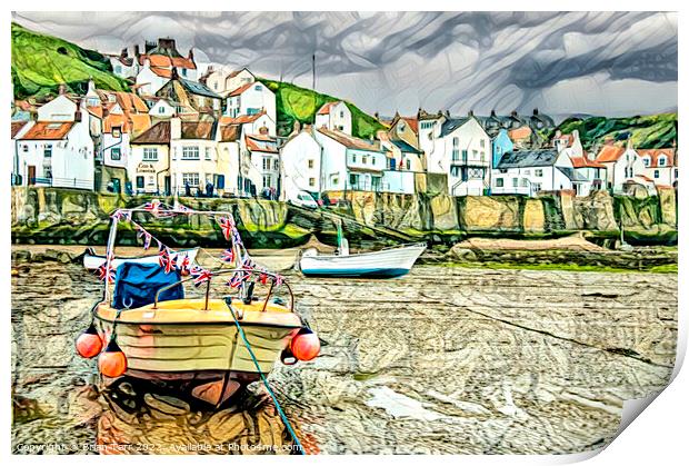Staithes Seafront Print by Brian Tarr