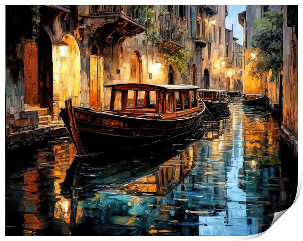 Venetian Backwater Print by Brian Tarr