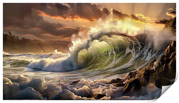 High Tide Sunset Print by Brian Tarr
