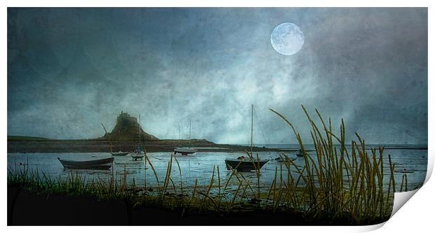 LIndisfarne Moon Print by Brian Tarr