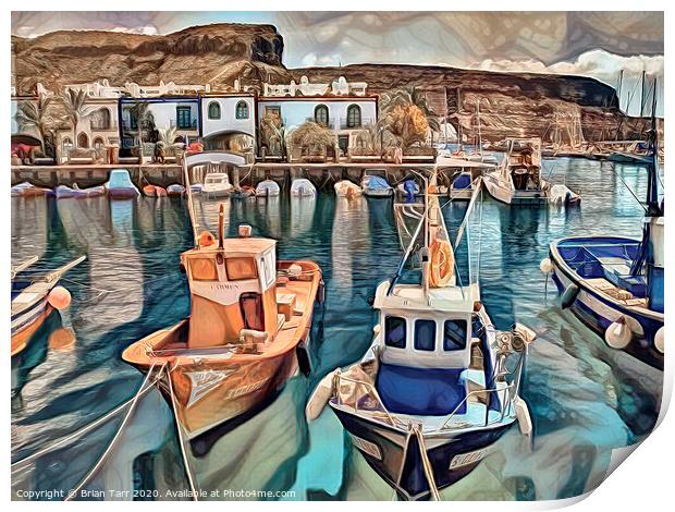 Puerto del Mogan Gran Canaria Print by Brian Tarr