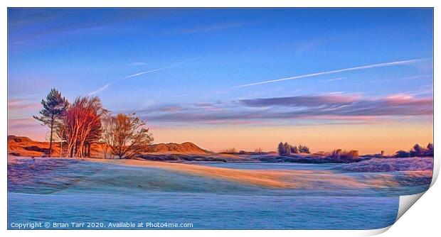 Frosty morning sunrise  Print by Brian Tarr