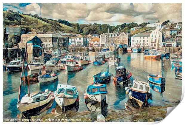 Mevagissey Cornwall Print by Brian Tarr