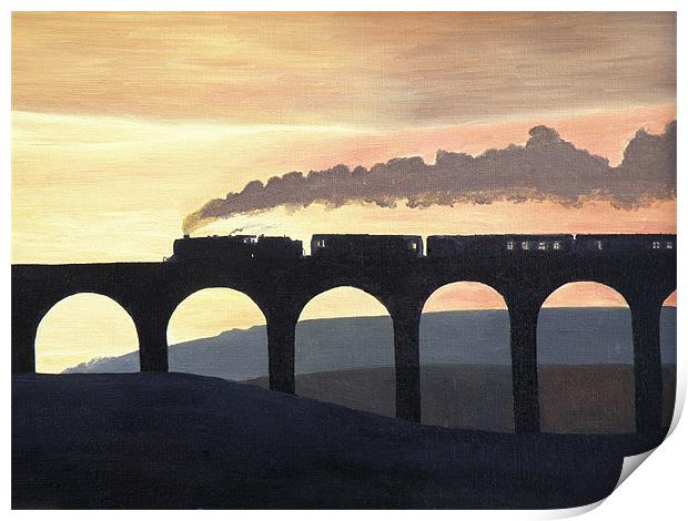 Ribblehead Viaduct Print by Olive Denyer