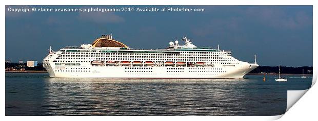 P&O Cruises Oceana  Print by Elaine Pearson