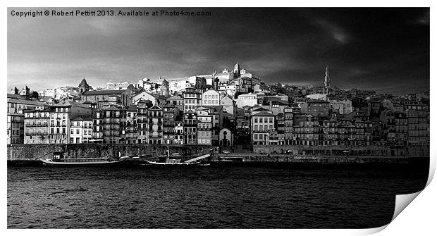 Old Porto at Sunset Print by Robert Pettitt