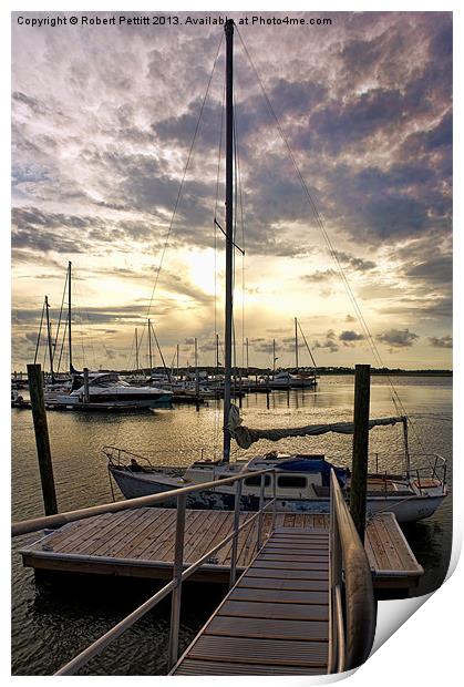 South Carolina at Sunset Print by Robert Pettitt