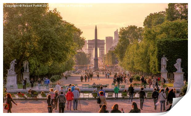 Park of Tuileries Print by Robert Pettitt