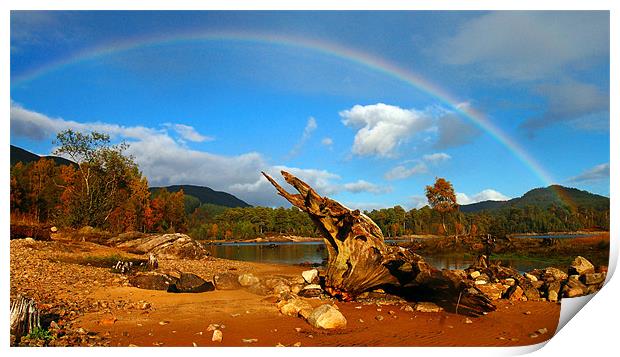 Rainbow over Affric Print by Macrae Images