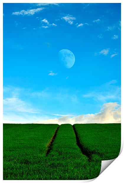 Gibbous Moon Print by Macrae Images