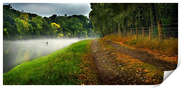  Fishing The River Beauly Print by Macrae Images