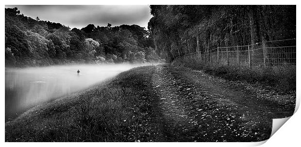   Fishing The River Beauly Print by Macrae Images
