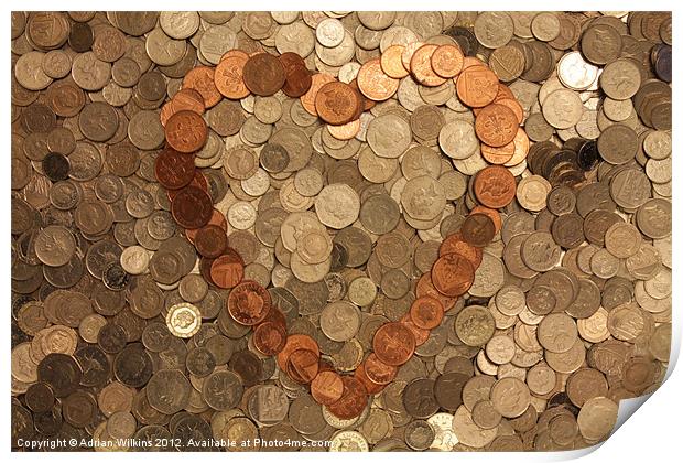 Money Love Print by Adrian Wilkins