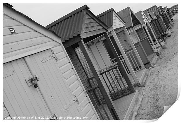 Beach Huts Print by Adrian Wilkins