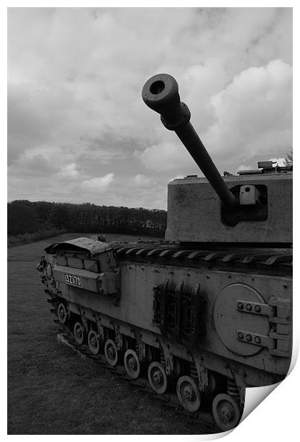 WWII Tank Print by Adrian Wilkins