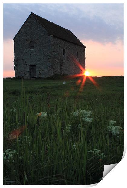 Sunrise at Bradwell On Sea Print by Adrian Wilkins