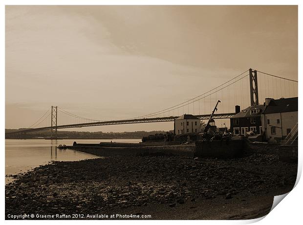 Forth Road Bridge Print by Graeme Raffan