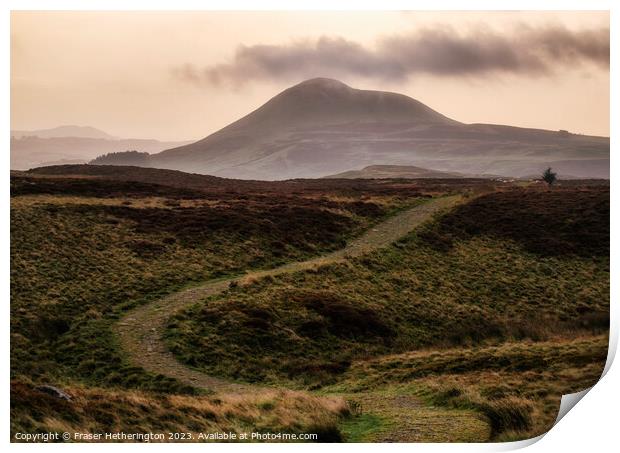 Winding path to East Lomond Hill Print by Fraser Hetherington