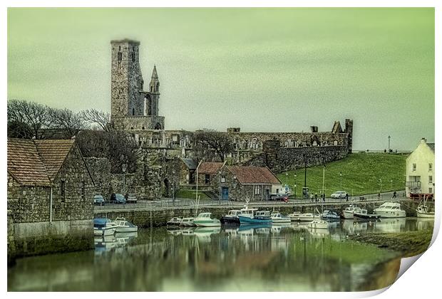 St Andrews Harbour Print by Fraser Hetherington