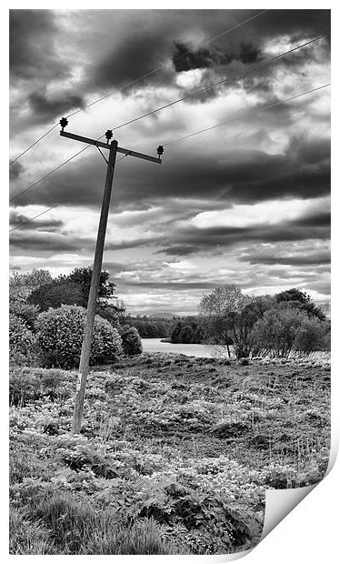 Leaning pole of Perth Inch Print by Fraser Hetherington