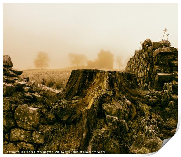 Castle in the Mist Print by Fraser Hetherington