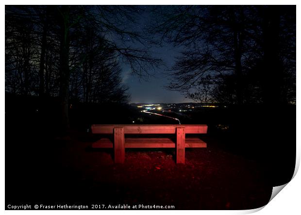 Night View over the Tay Print by Fraser Hetherington