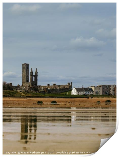 St Andrews reflections Print by Fraser Hetherington