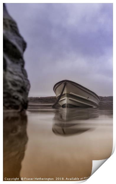 Loch Ordie Boat Print by Fraser Hetherington