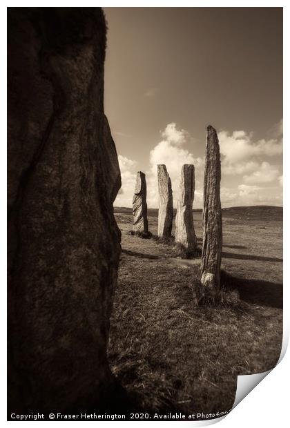 Calanais Standing Stones Print by Fraser Hetherington