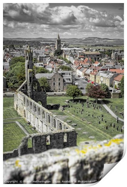 St Andrews Cathedral Print by Fraser Hetherington