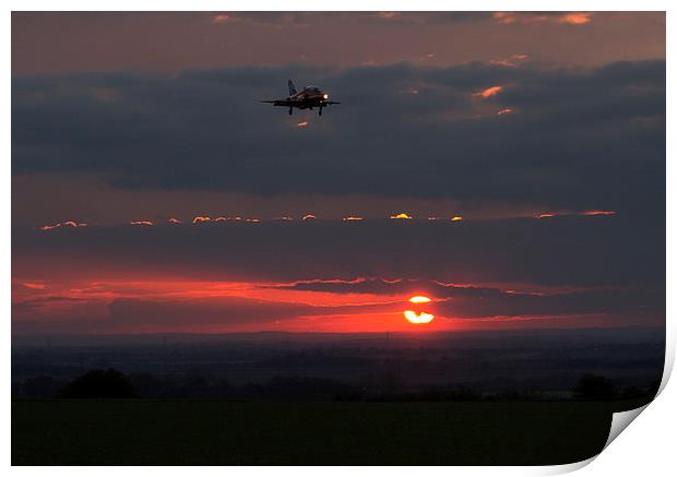  Red Arrow Lincolnshire Sunset Print by Matt Durrance